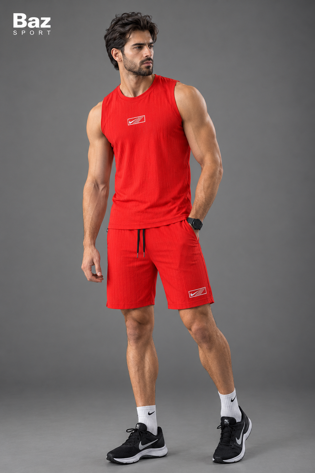 ست حلقه ای شلوارک Nike با پارچه گرم بالا و وارداتی